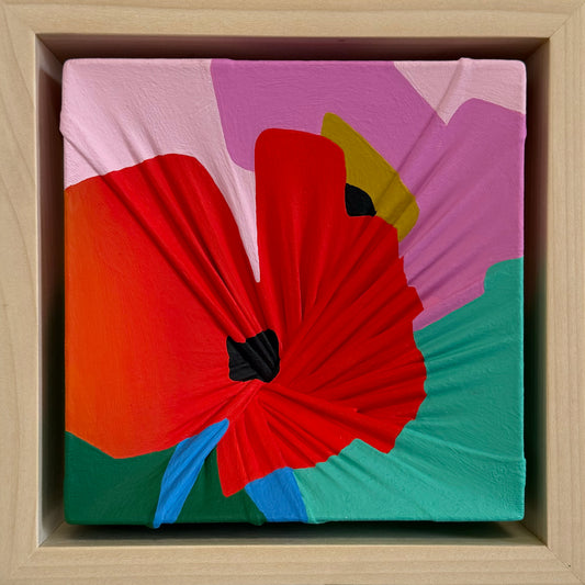 Poppy On Pink 5"x5"